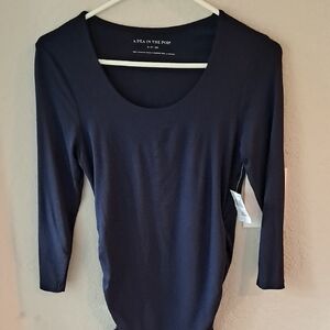 A Pea in the Pod Navy Long Sleeve Top